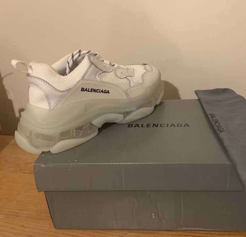 Balenciaga Triple S White Clear Sole W Solezilla